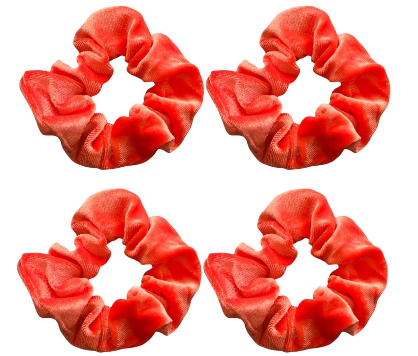 Oranje velvet scrunchies